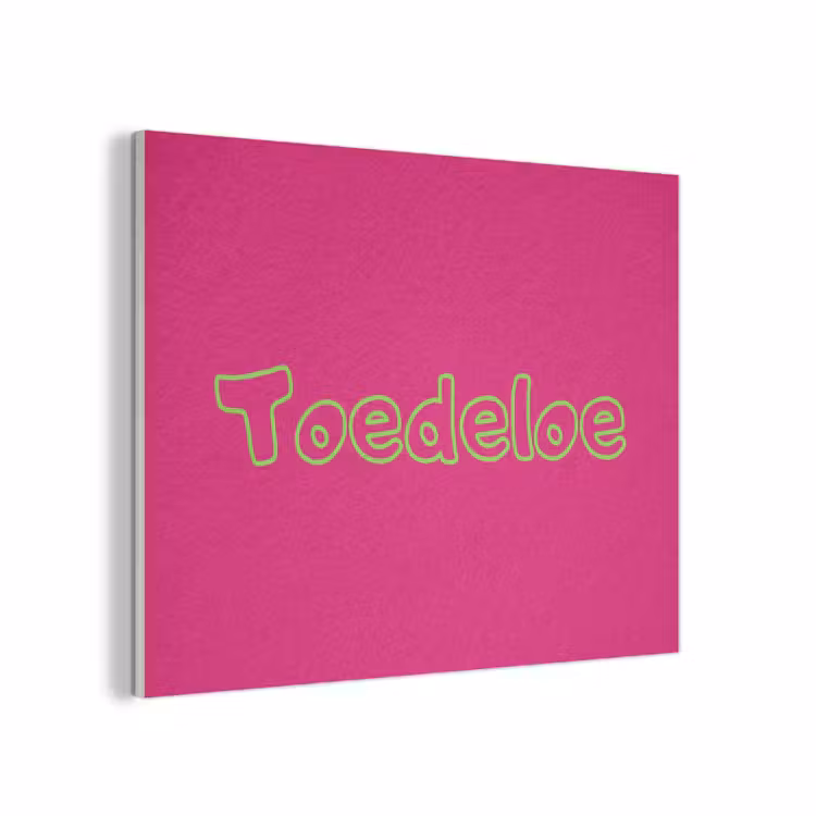 Toedeloe - Groen - Roze PET vilt klein -3d