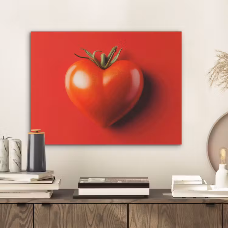 Tomaat - Rood - Hart PET vilt klein -sfeer1