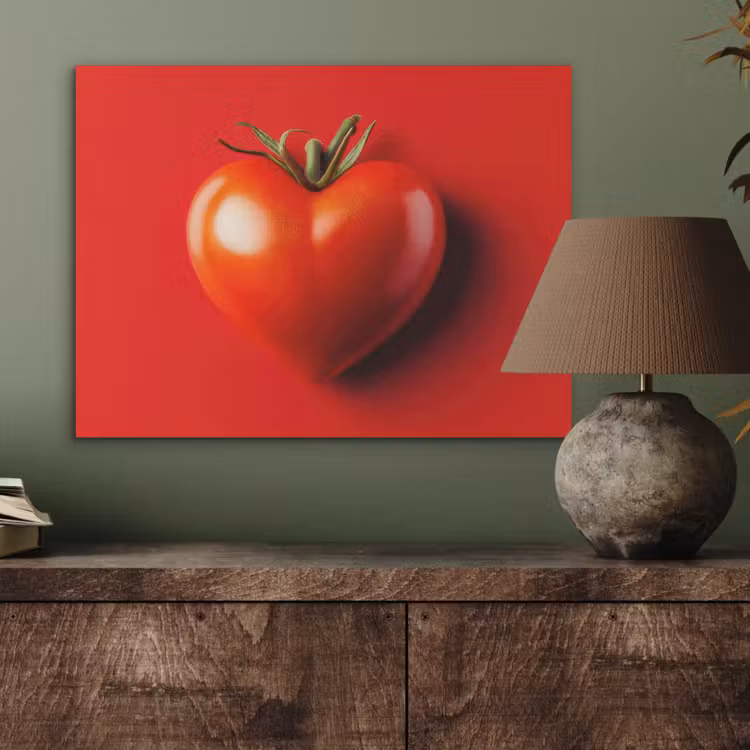 Tomaat - Rood - Hart PET vilt klein -sfeer2