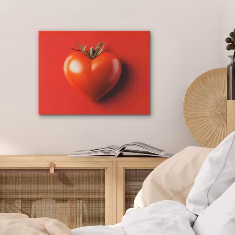 Tomaat - Rood - Hart PET vilt klein -sfeer3