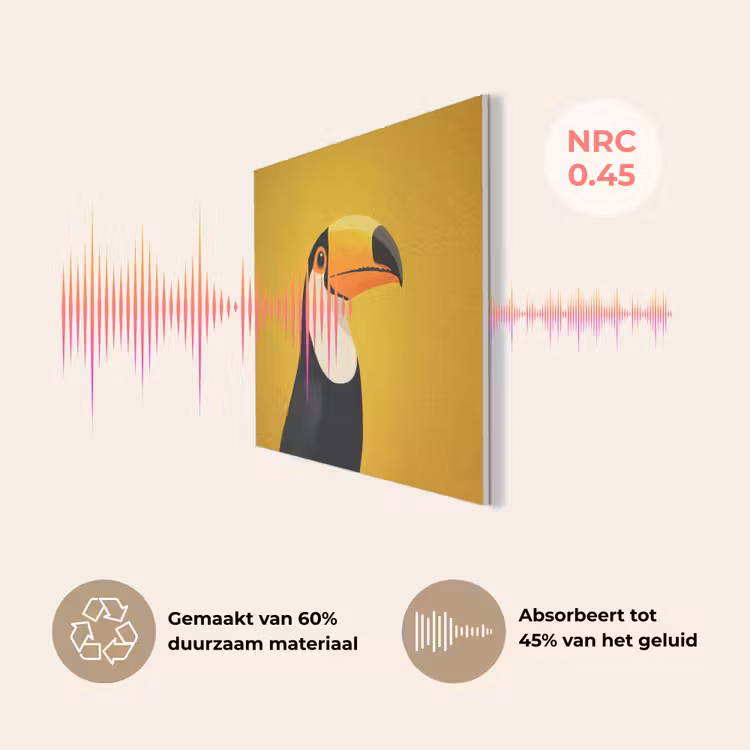 Toekan - Minimalistisch - Snavel - Oranje PET vilt klein -USP_NL