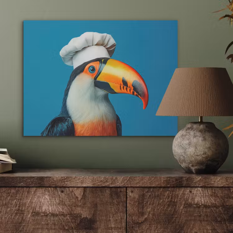Toekan - Papegaai - Vogel - Koksmuts PET vilt klein -sfeer2