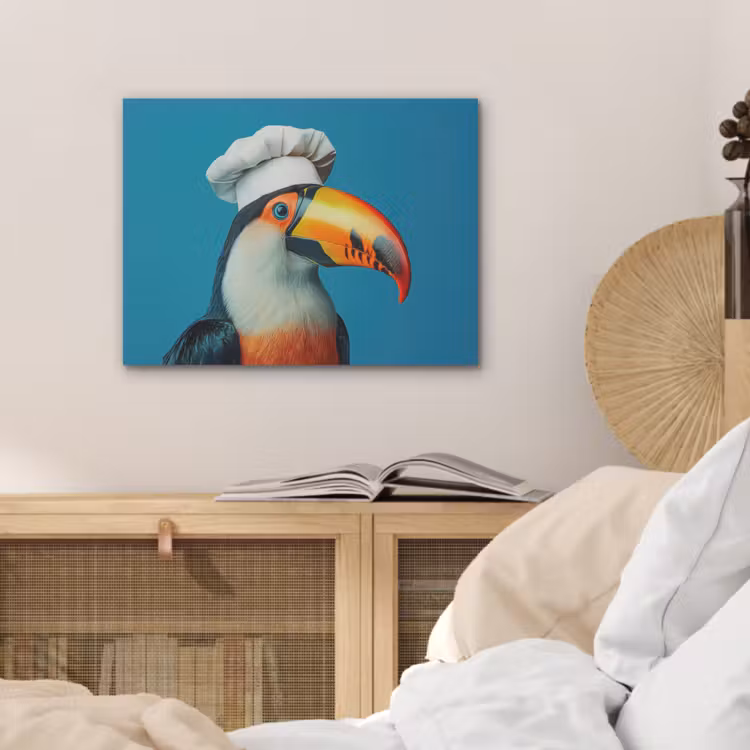 Toekan - Papegaai - Vogel - Koksmuts PET vilt klein -sfeer3