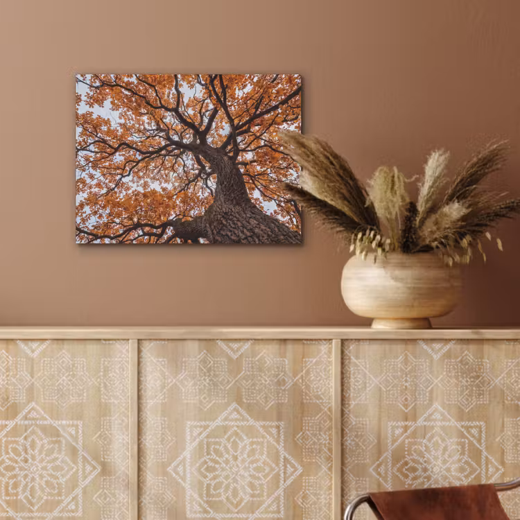 Boom - Bladerdak - Herfst - Oranje - Sfeervol PET vilt klein -sfeer4