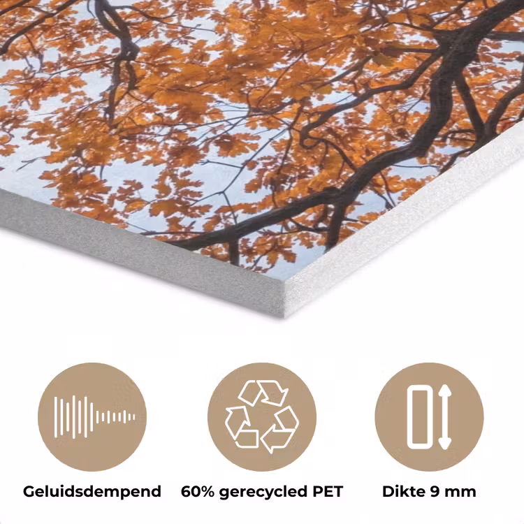 Boom - Bladerdak - Herfst - Oranje - Sfeervol PET vilt klein -closeup_NL
