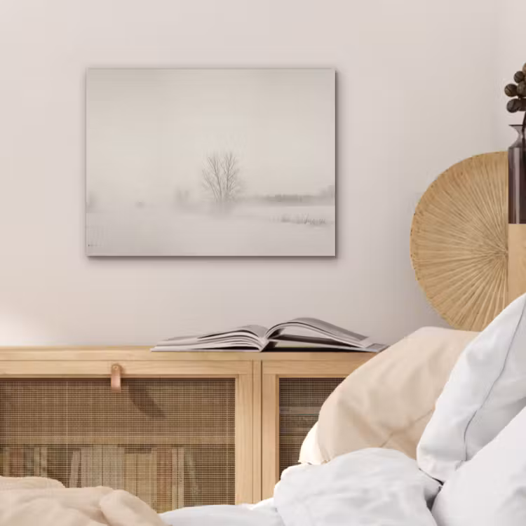 Boom - Mist - Sneeuw - Winter - Minimalistisch PET vilt klein -sfeer3