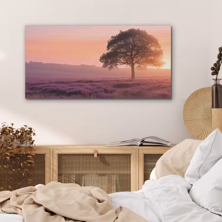 Boom - Heide - Zonsopgang PET vilt middel -sfeer3