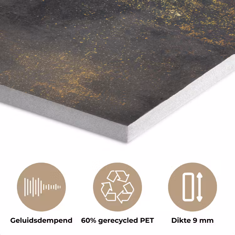 Boom - Schilderij - Goud - Abstract PET vilt klein -closeup_NL
