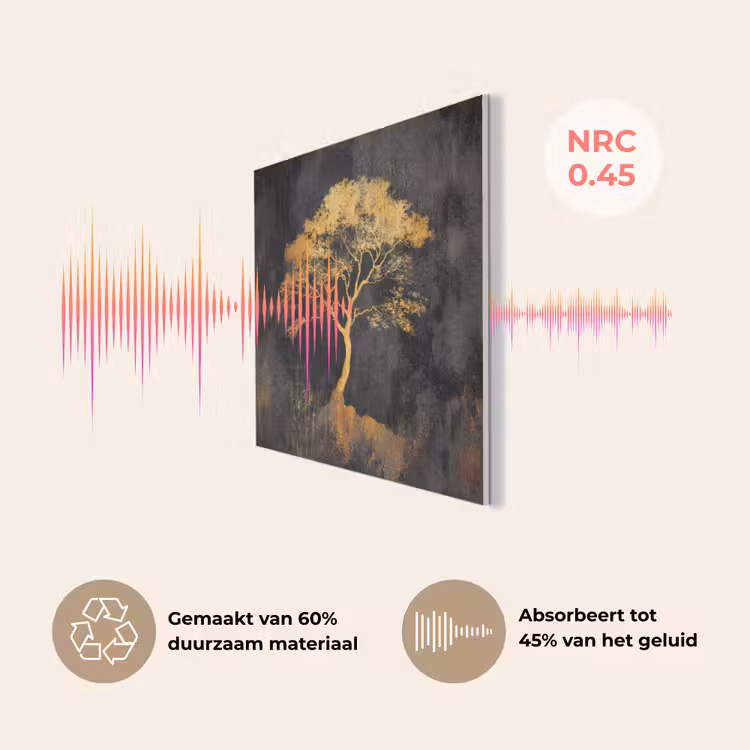 Boom - Schilderij - Goud - Abstract PET vilt klein -USP_NL