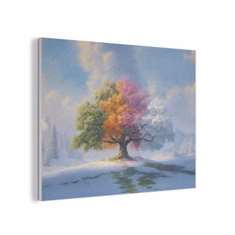 Boom - Seizoenen - Winter - Landschap PET vilt klein -3d