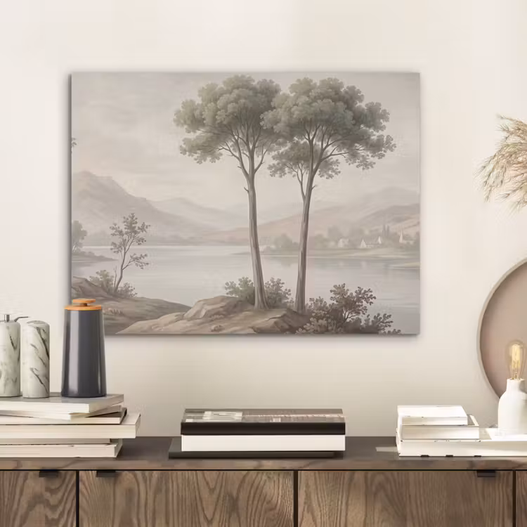 Bomen - Meer - Bergen - Illustratie PET vilt klein -sfeer1