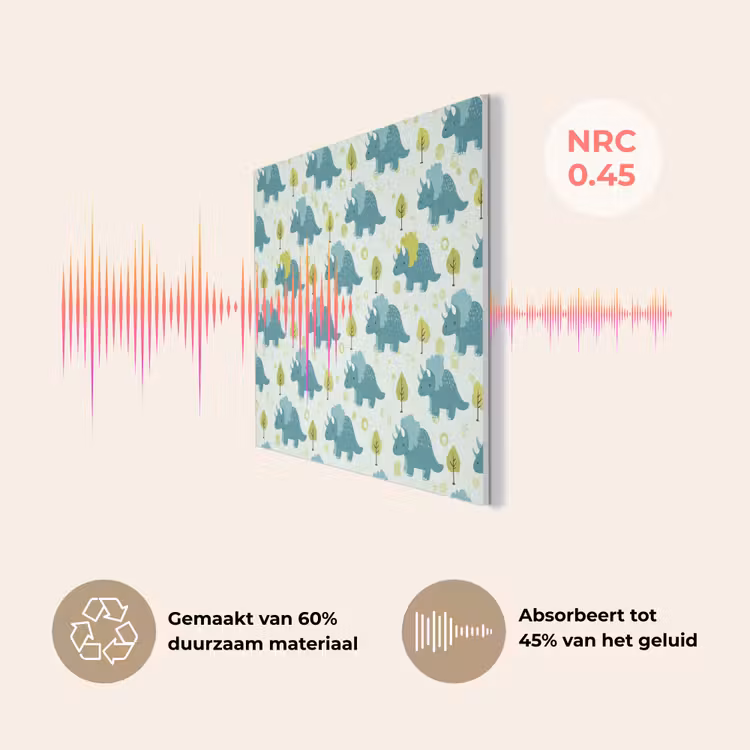 Triceratop - Blauw - Stippen - Boompjes PET vilt klein -USP_NL