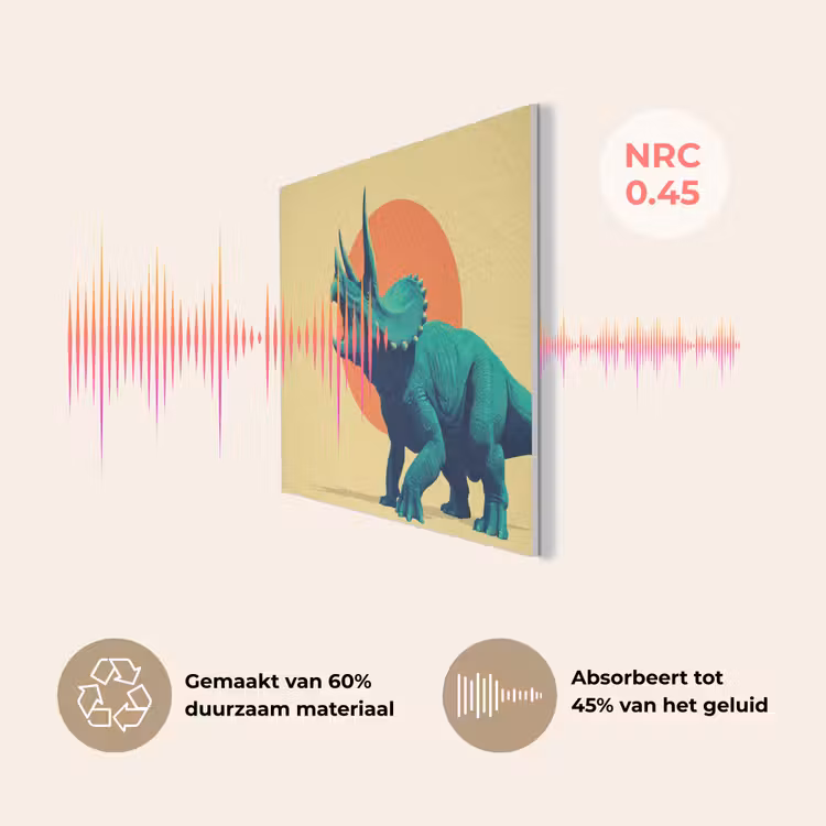 Triceratops - Cirkel - Oranje - Hoorns PET vilt klein -USP_NL