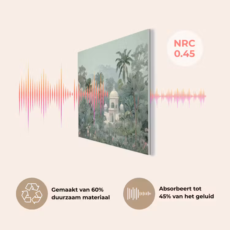Tropische tuin - Koepelgebouw - Bloemen PET vilt klein -USP_NL