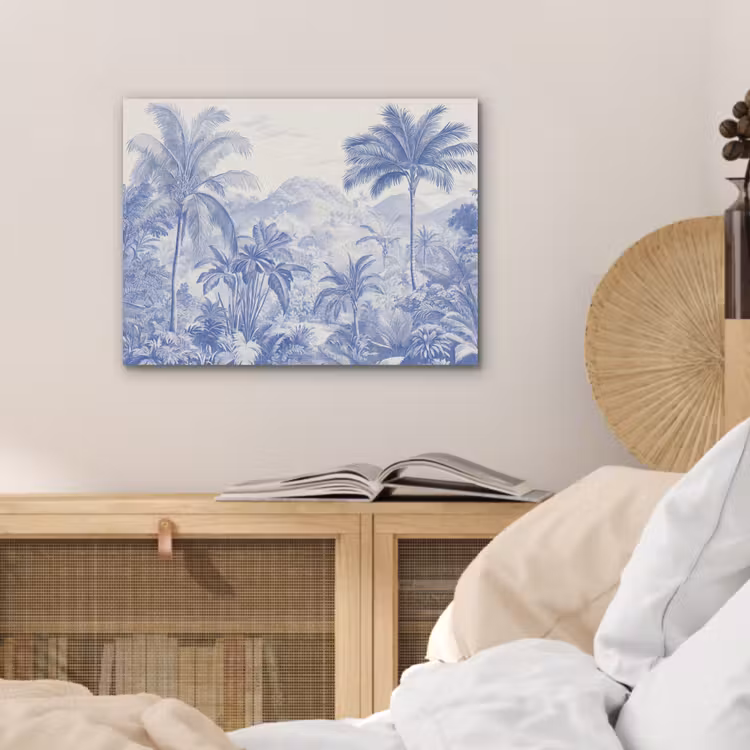 Tropisch - Jungle - Blauw PET vilt klein -sfeer3