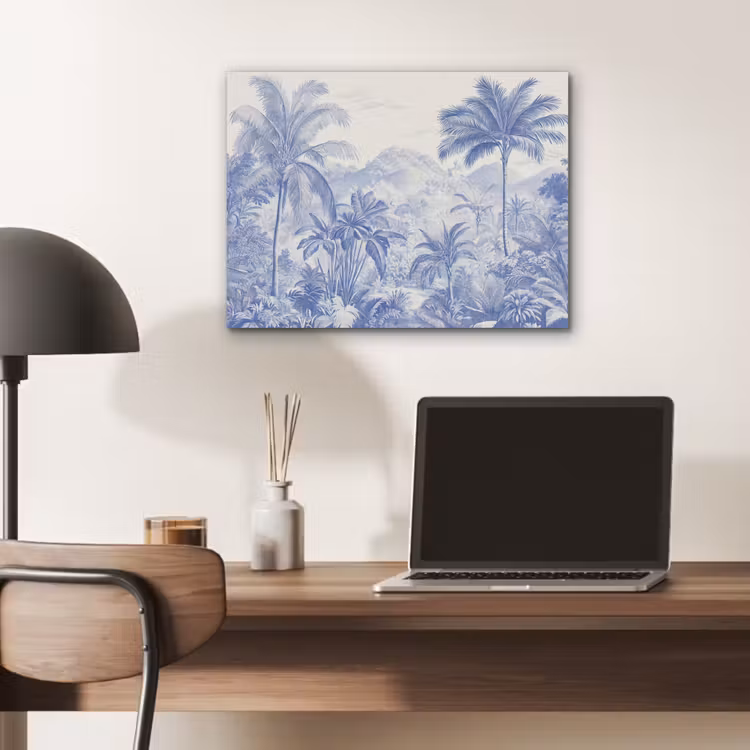 Tropisch - Jungle - Blauw PET vilt klein -sfeer5