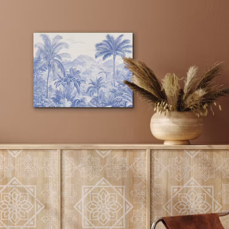 Tropisch - Jungle - Blauw PET vilt klein -sfeer4