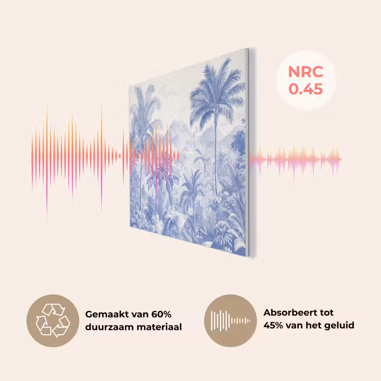 Tropisch - Jungle - Blauw PET vilt klein -USP_NL