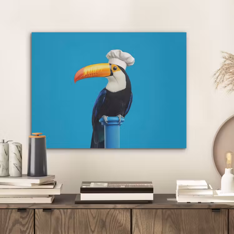 Tucan - Sokkel - Vogel - Koksmuts PET vilt klein -sfeer1