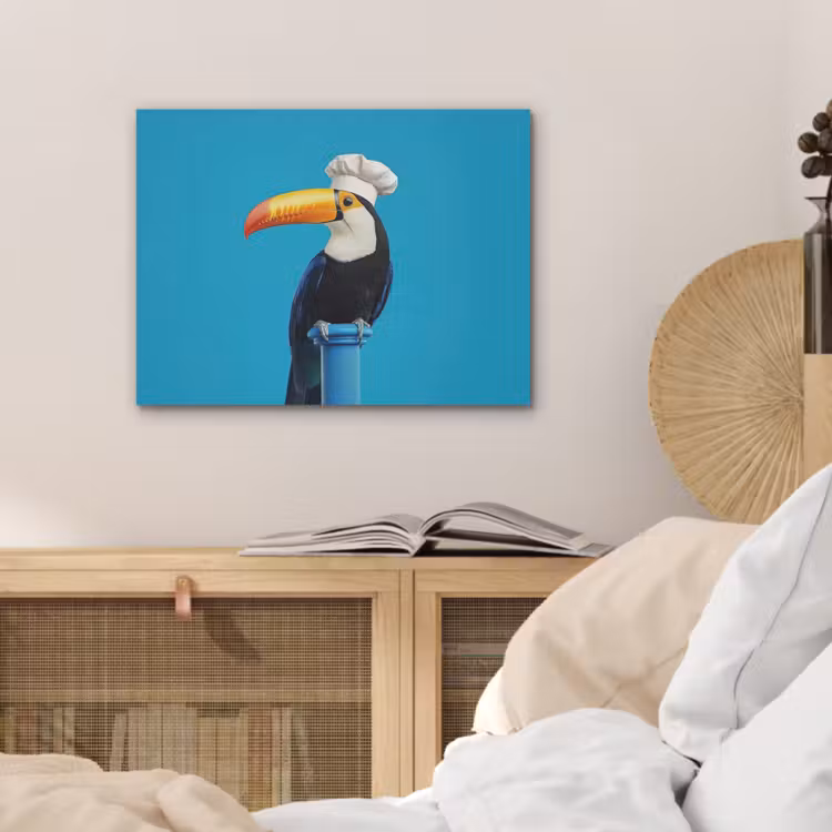 Tucan - Sokkel - Vogel - Koksmuts PET vilt klein -sfeer3
