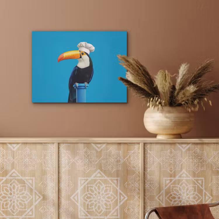 Tucan - Sokkel - Vogel - Koksmuts PET vilt klein -sfeer4