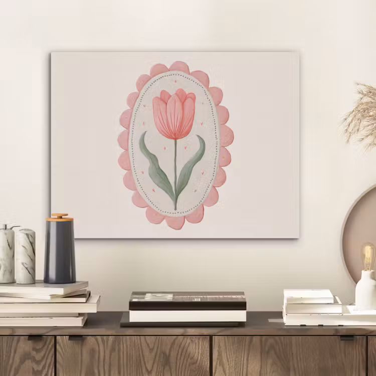 Tulp - Lijst - Ovaal - Illustratie PET vilt klein -sfeer1