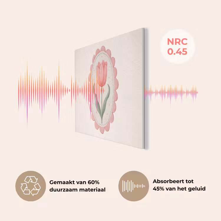 Tulp - Lijst - Ovaal - Illustratie PET vilt klein -USP_NL