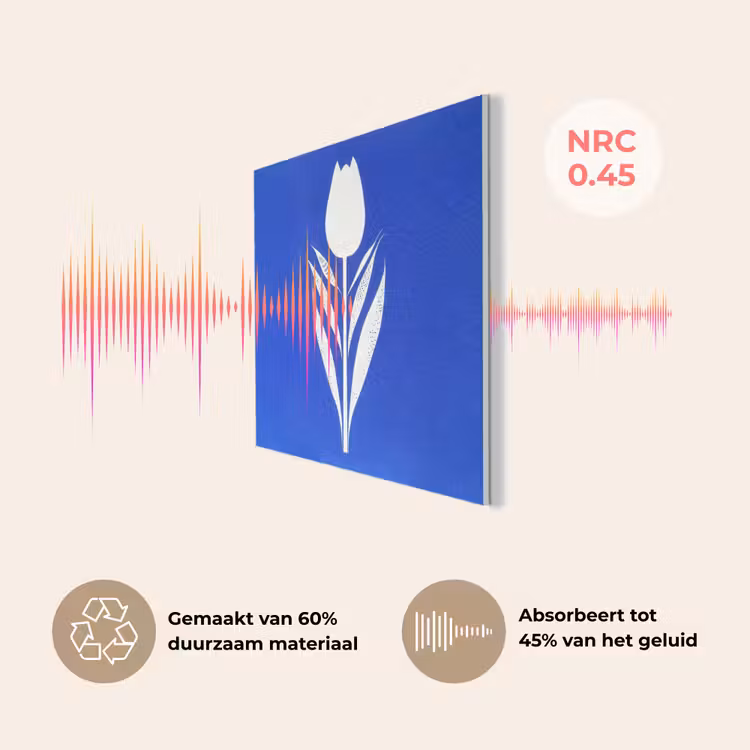 Tulp - Minimalistisch - Bladeren - Wit PET vilt klein -USP_NL