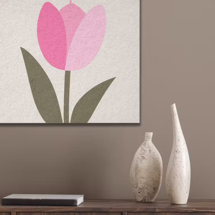 Tulp - Roze - Valentijn - Bloem PET vilt klein -sfeer6_closeup