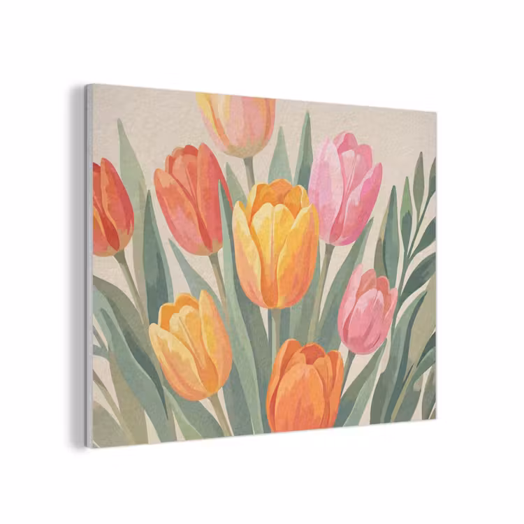 Tulpen - Abstract - Kleurrijk PET vilt klein -3d