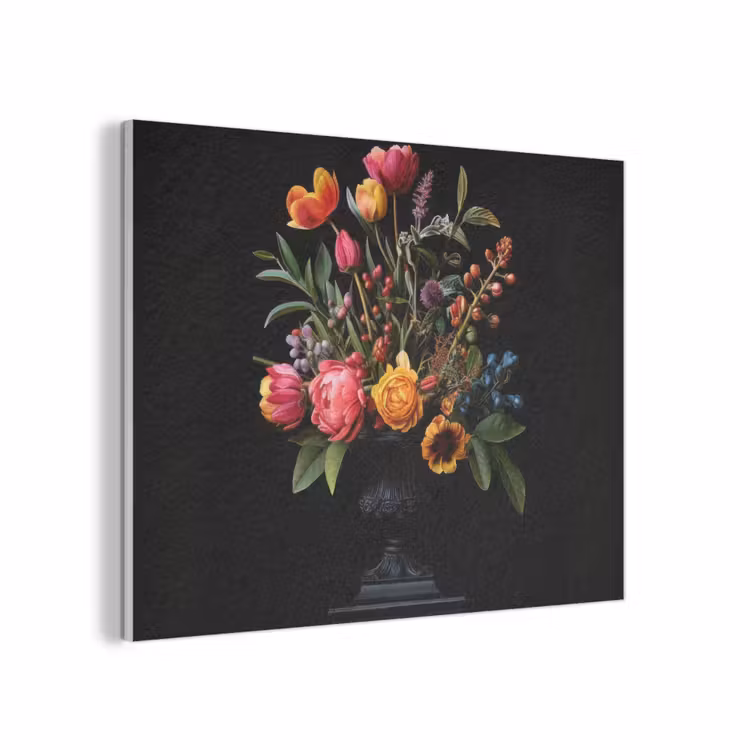 Tulpen - Bessen - Boeket - Vaas PET vilt klein -3d