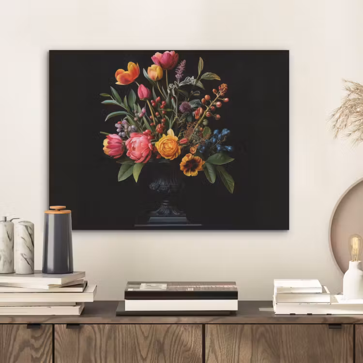 Tulpen - Bessen - Boeket - Vaas PET vilt klein -sfeer1