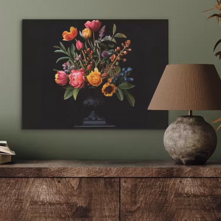 Tulpen - Bessen - Boeket - Vaas PET vilt klein -sfeer2