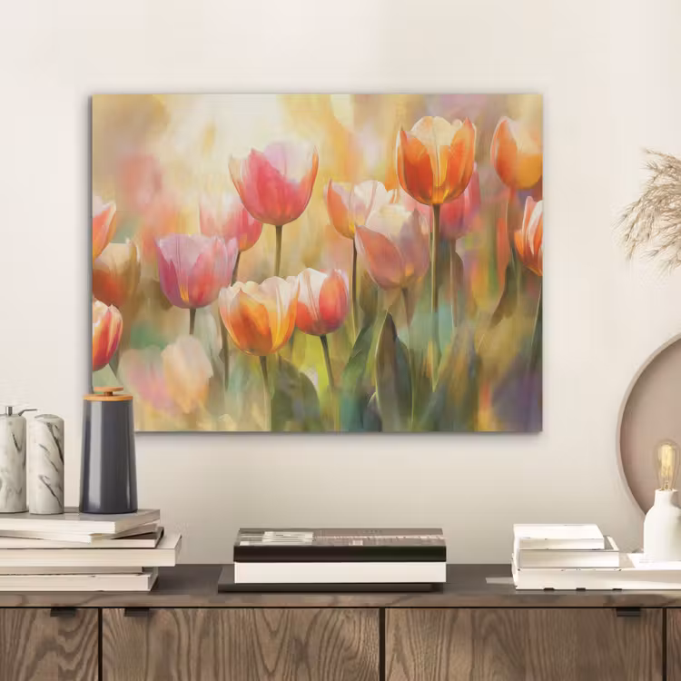 Tulpen - Sprookjesachtig - Kleurrijk PET vilt klein -sfeer1