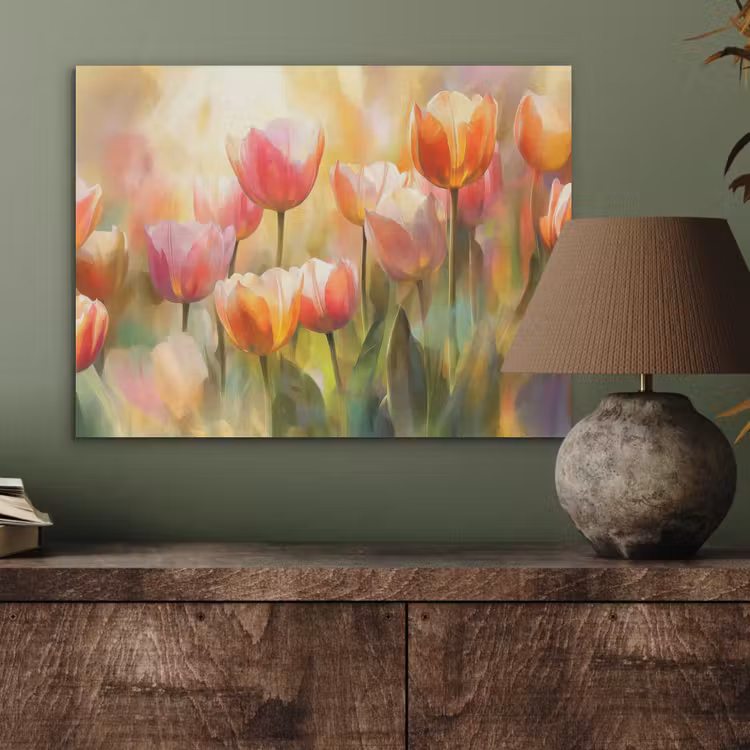 Tulpen - Sprookjesachtig - Kleurrijk PET vilt klein -sfeer2