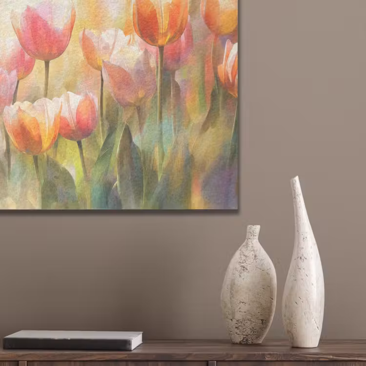 Tulpen - Sprookjesachtig - Kleurrijk PET vilt klein -sfeer6_closeup