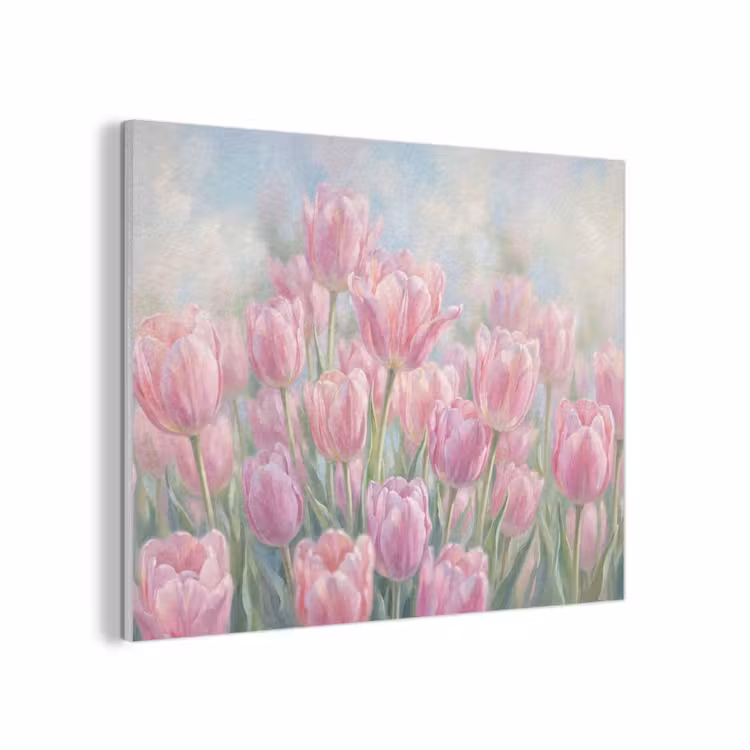 Tulpen - Veld - Lente - Roze PET vilt klein -3d