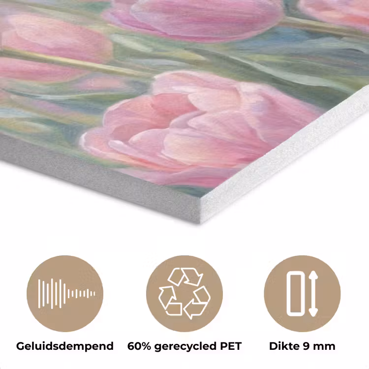 Tulpen - Veld - Lente - Roze PET vilt klein -closeup_NL