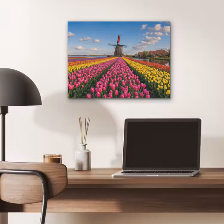 Tulpen - Holland - Molen - Kleurrijk PET vilt klein -sfeer5
