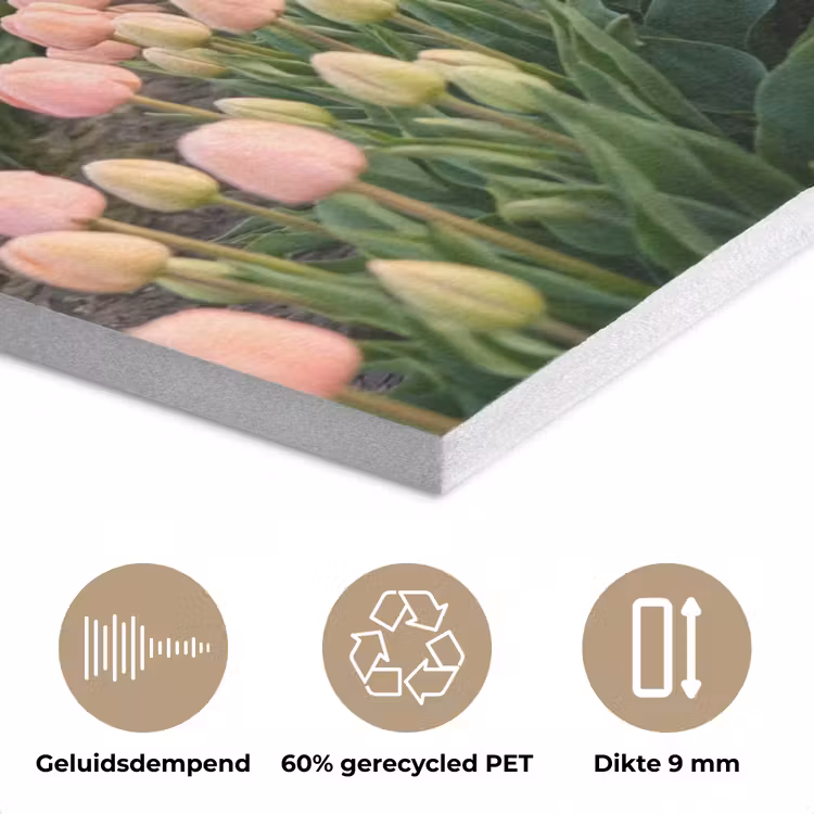 Tulpen - Landschap - Roze PET vilt klein -closeup_NL