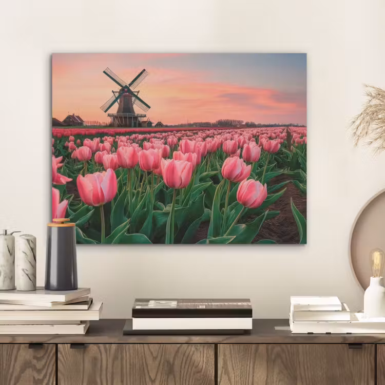 Tulpen - Molen - Nederland PET vilt klein -sfeer1