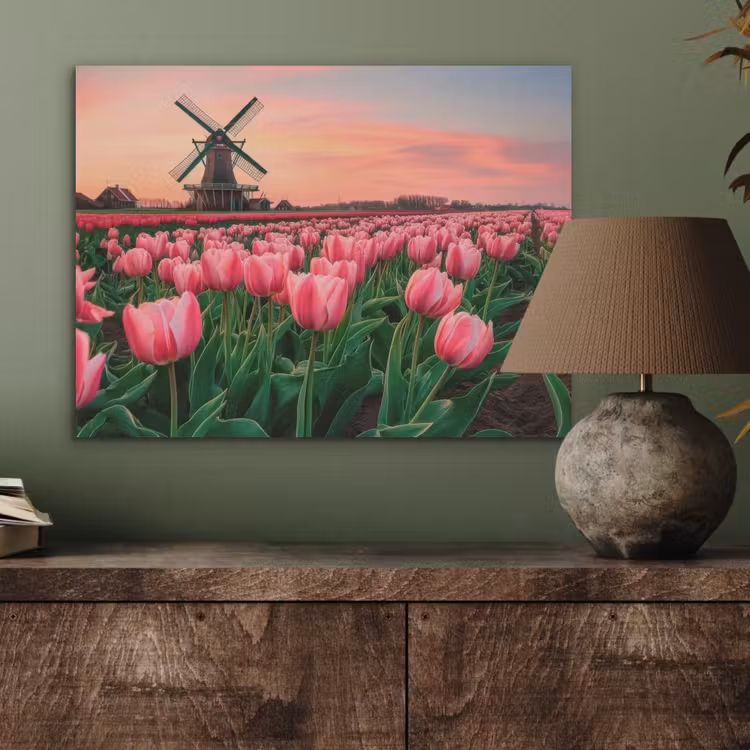 Tulpen - Molen - Nederland PET vilt klein -sfeer2