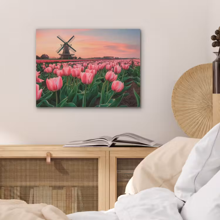 Tulpen - Molen - Nederland PET vilt klein -sfeer3