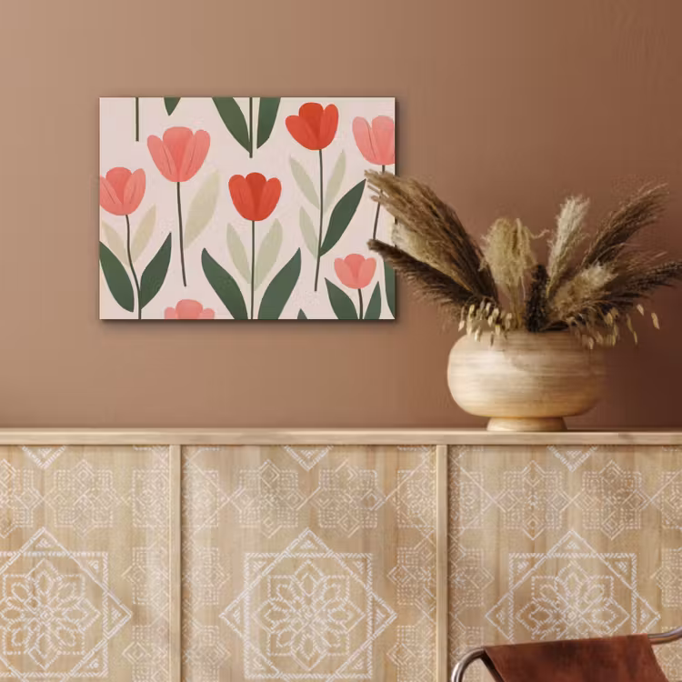 Tulpen - Modern - Roze PET vilt klein -sfeer4