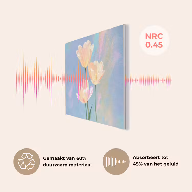 Tulpen - Roze accenten - Blauw PET vilt klein -USP_NL