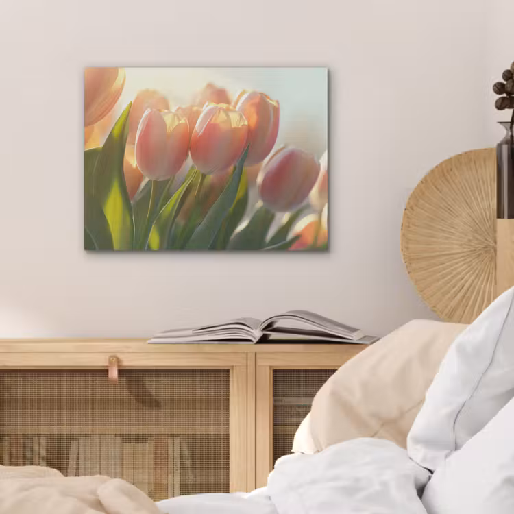 Tulpen - Roze - Zonnestralen PET vilt klein -sfeer3