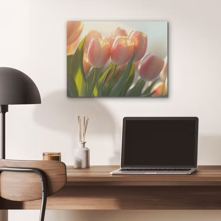 Tulpen - Roze - Zonnestralen PET vilt klein -sfeer5