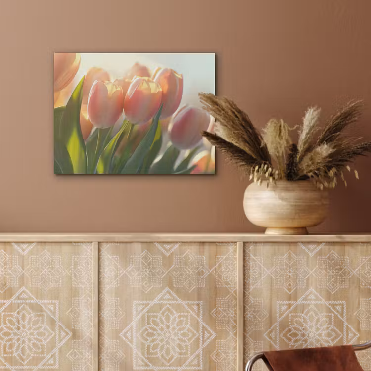 Tulpen - Roze - Zonnestralen PET vilt klein -sfeer4