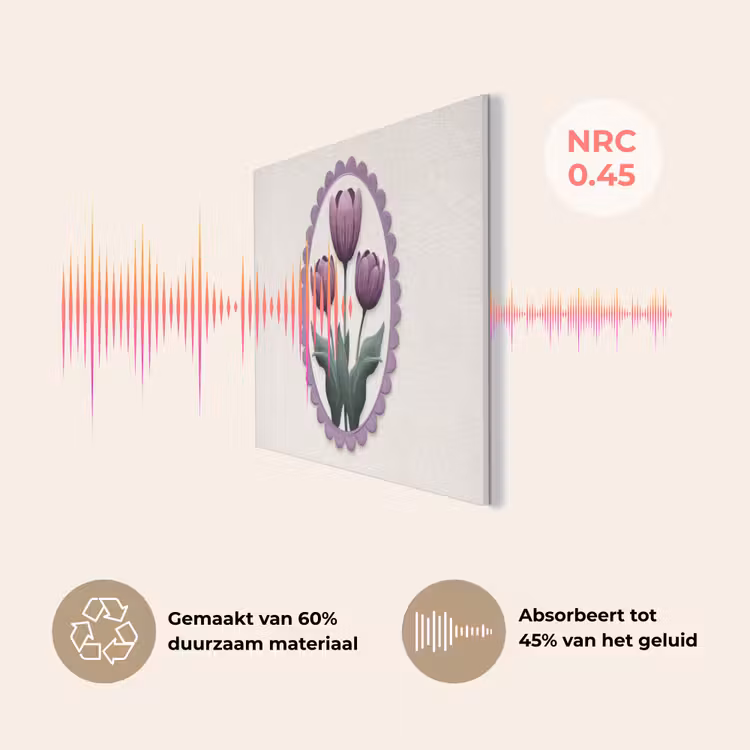 Tulpen - Paars - Lijst - Bladeren PET vilt klein -USP_NL