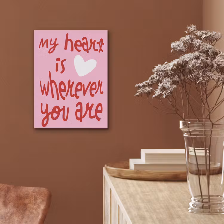 Valentijn - Hart - Liefde - Roze PET vilt klein -sfeer4